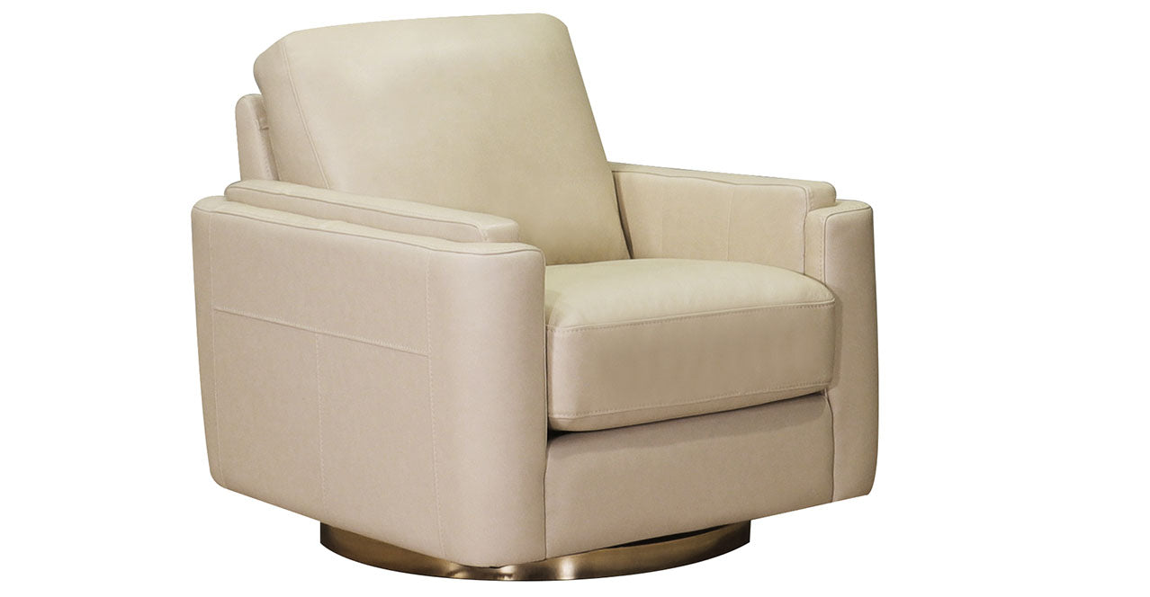 Elm Swivel Leather Chair