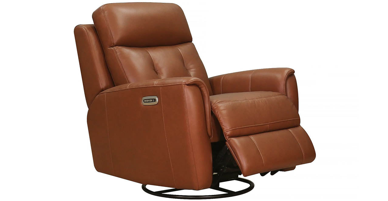 Torino Power Headrest Swivel Rocker Leather Recliner