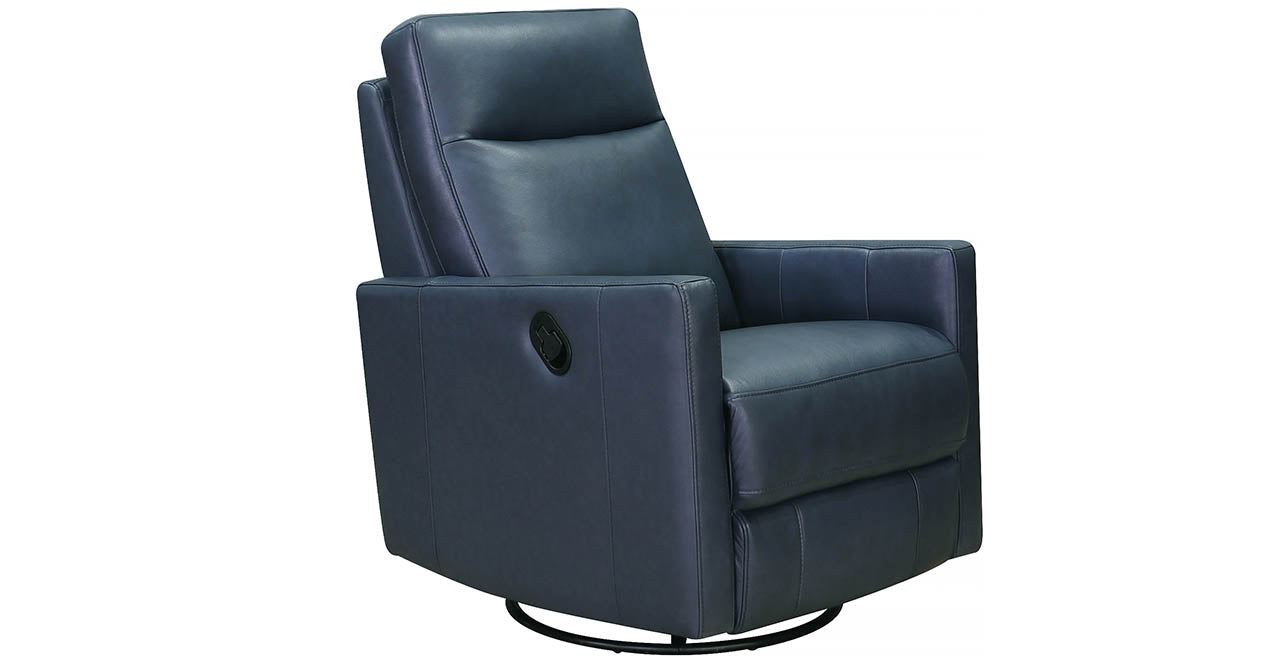 Ashby Manual Swivel Glider Leather Recliner