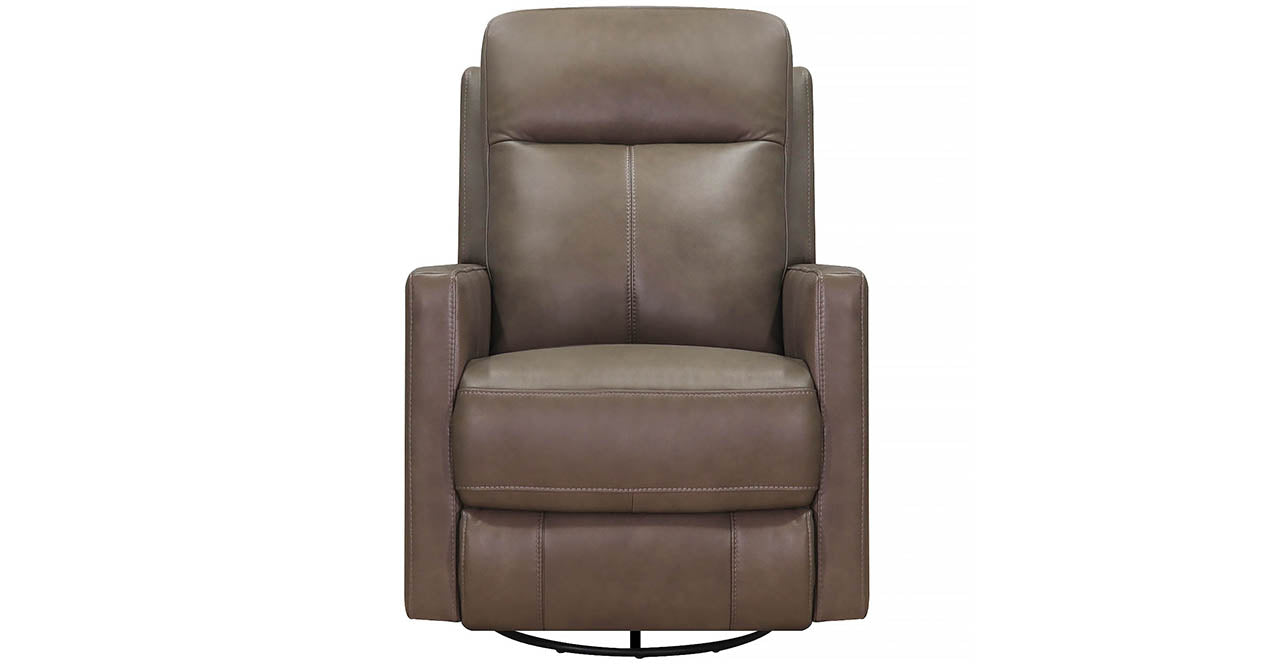 Vienna Manual Swivel Glider Leather Recliner