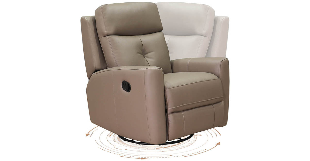 Sterling Manual Swivel Glider Leather Recliner