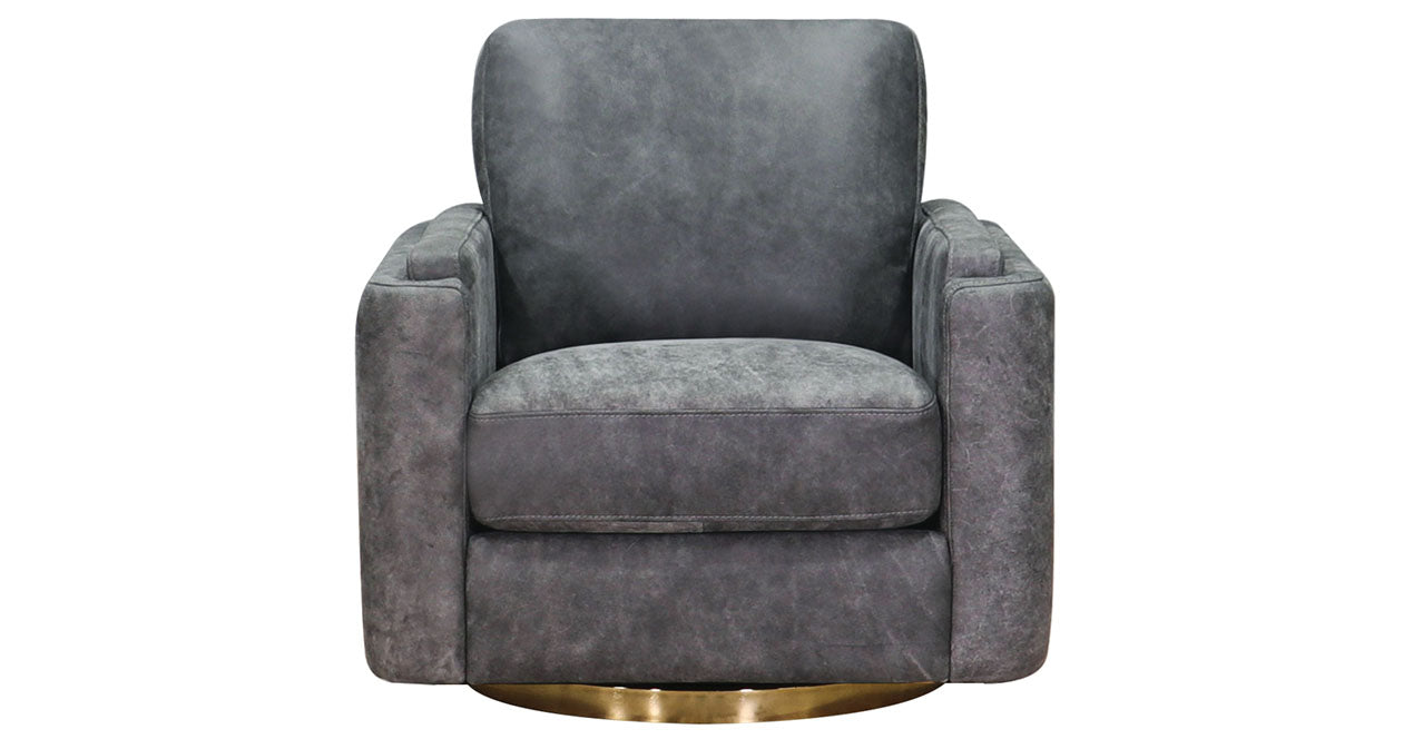 Elm Swivel Leather Chair