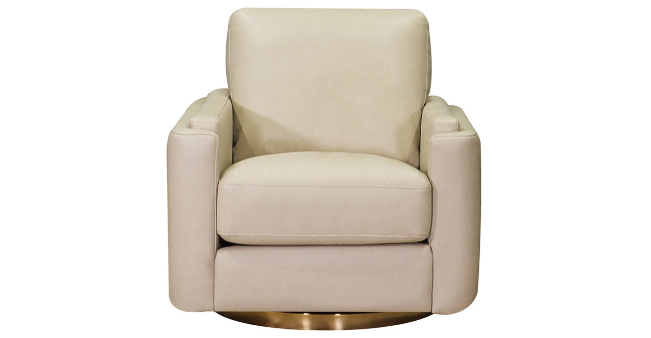 Elm Swivel Leather Chair