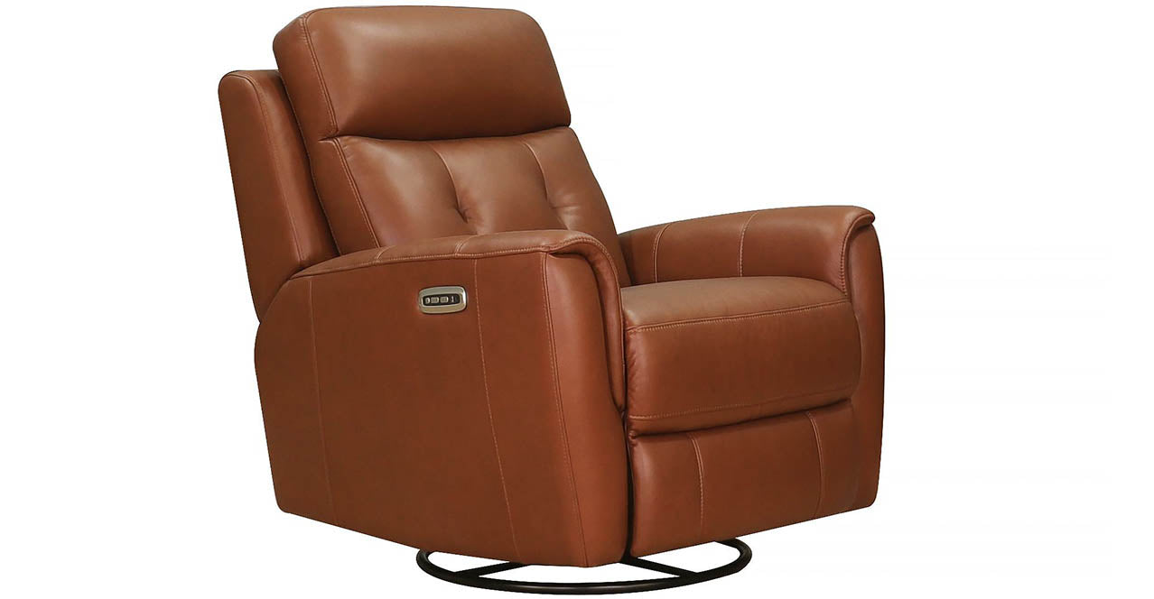 Torino Power Headrest Swivel Rocker Leather Recliner