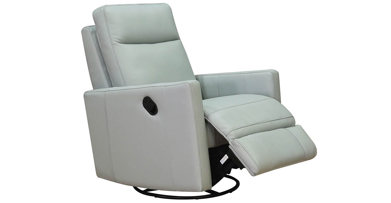 Ashby Manual Swivel Glider Leather Recliner