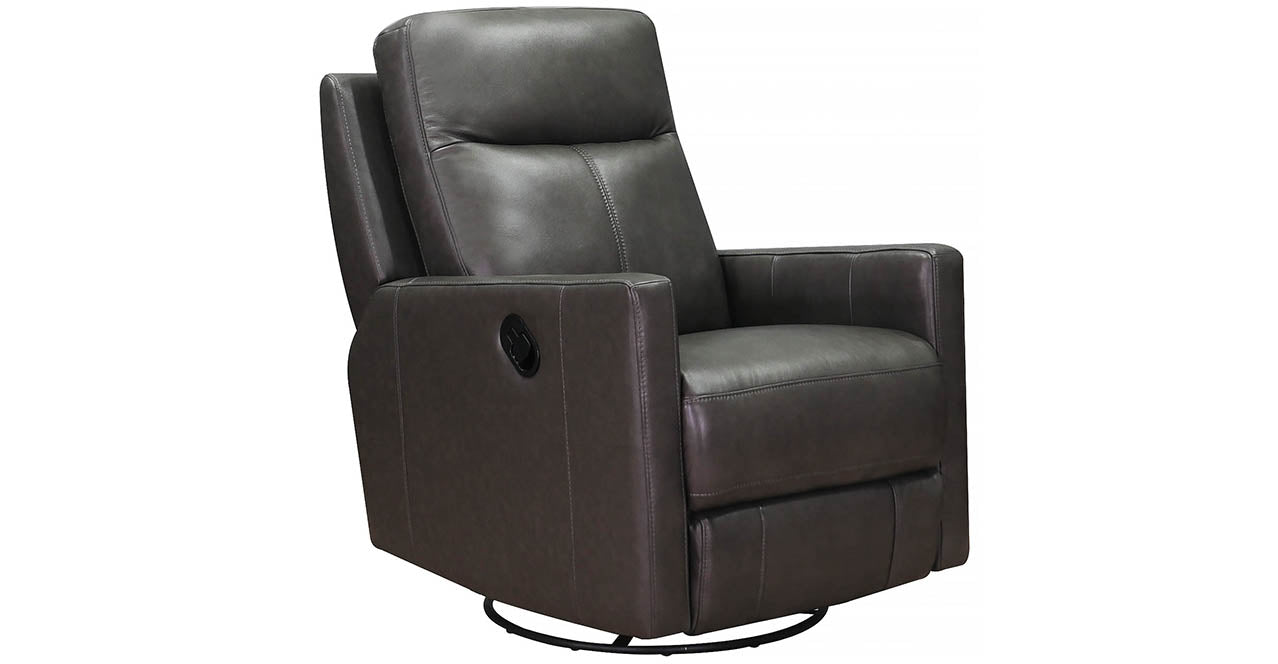 Vienna Manual Swivel Rocker Leather Recliner