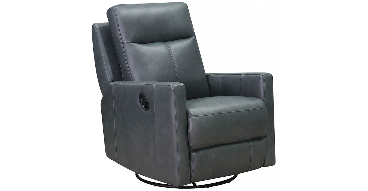 Vienna Manual Swivel Rocker Leather Recliner