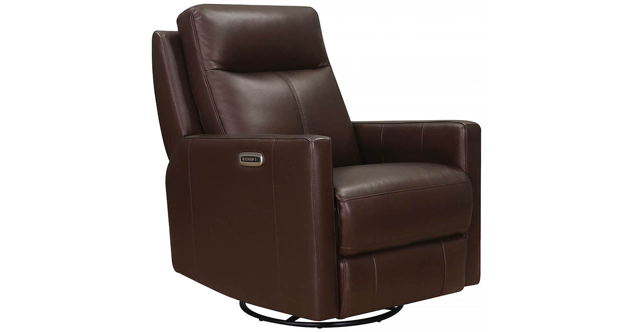 Vienna Power Headrest Swivel Rocker Leather Recliner