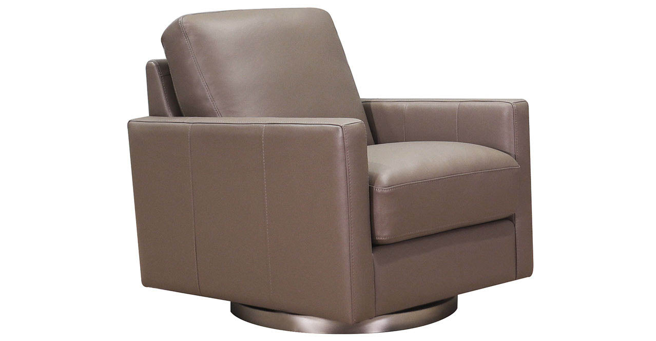 Ashby Swivel Leather Chair