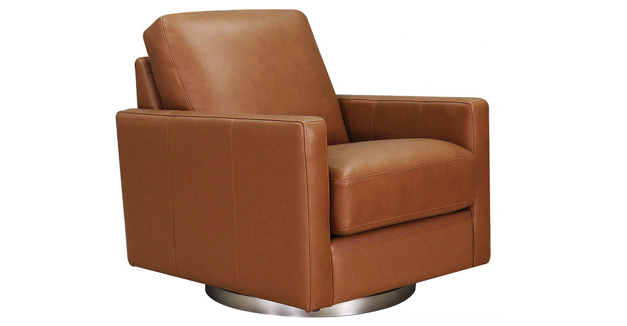 Ashby Swivel Leather Chair