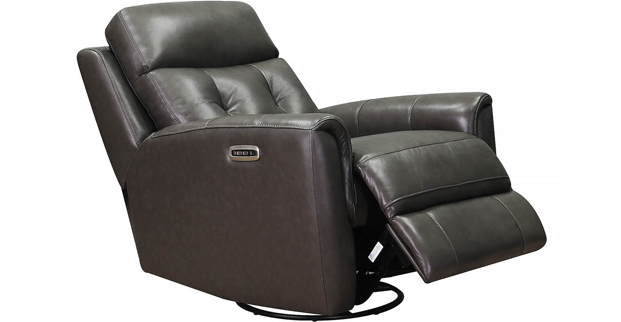 Torino Power Headrest Swivel Glider Leather Recliner