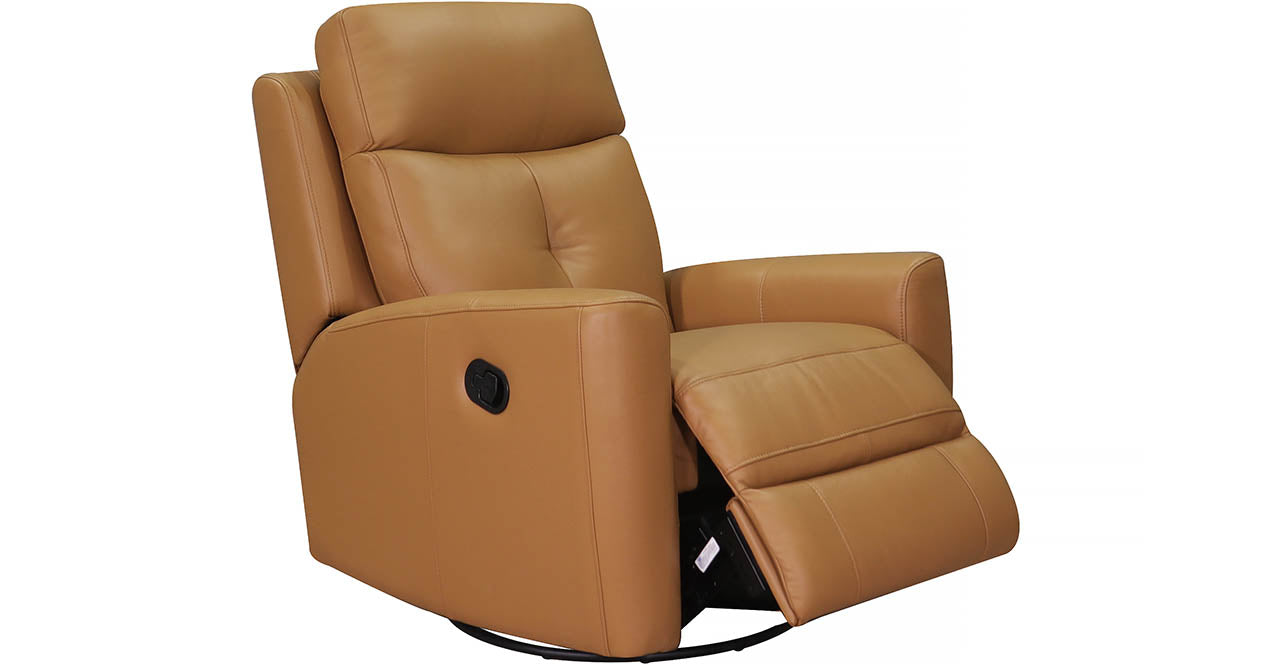 Sterling Manual Swivel Glider Leather Recliner