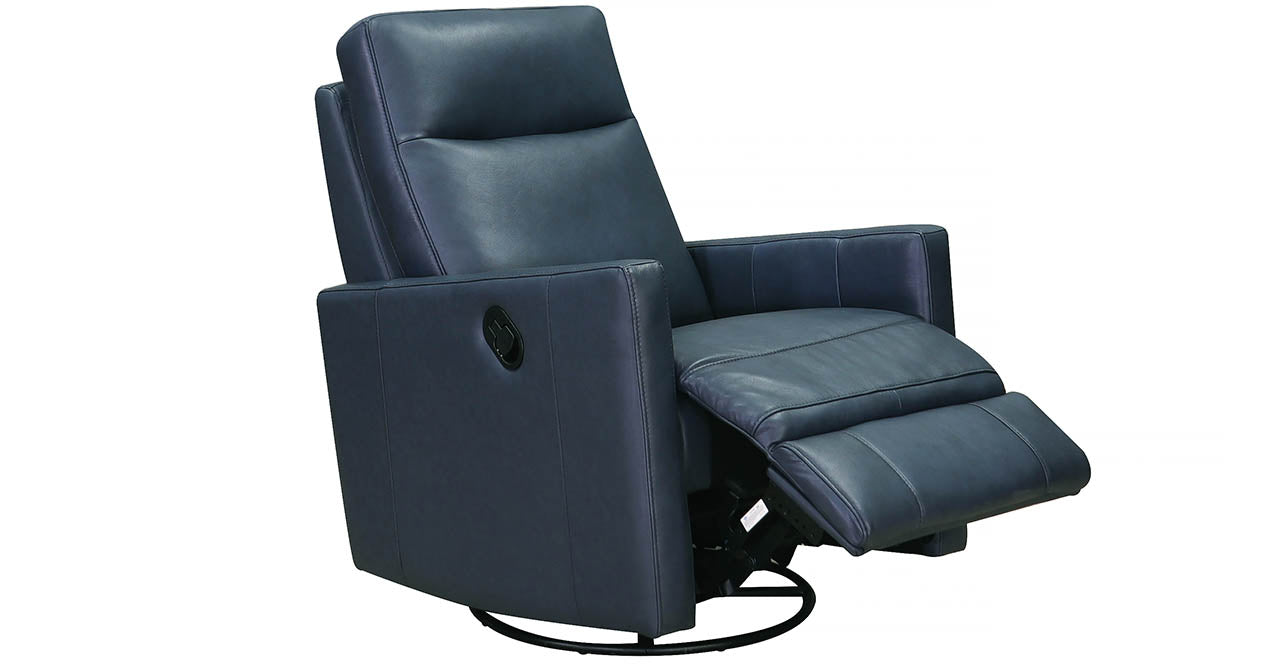 Ashby Manual Swivel Glider Leather Recliner