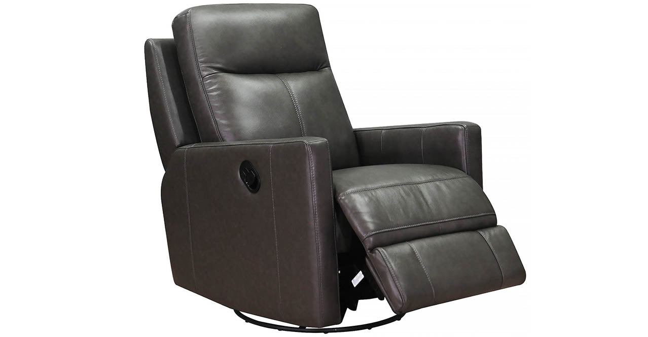 Vienna Manual Swivel Rocker Leather Recliner