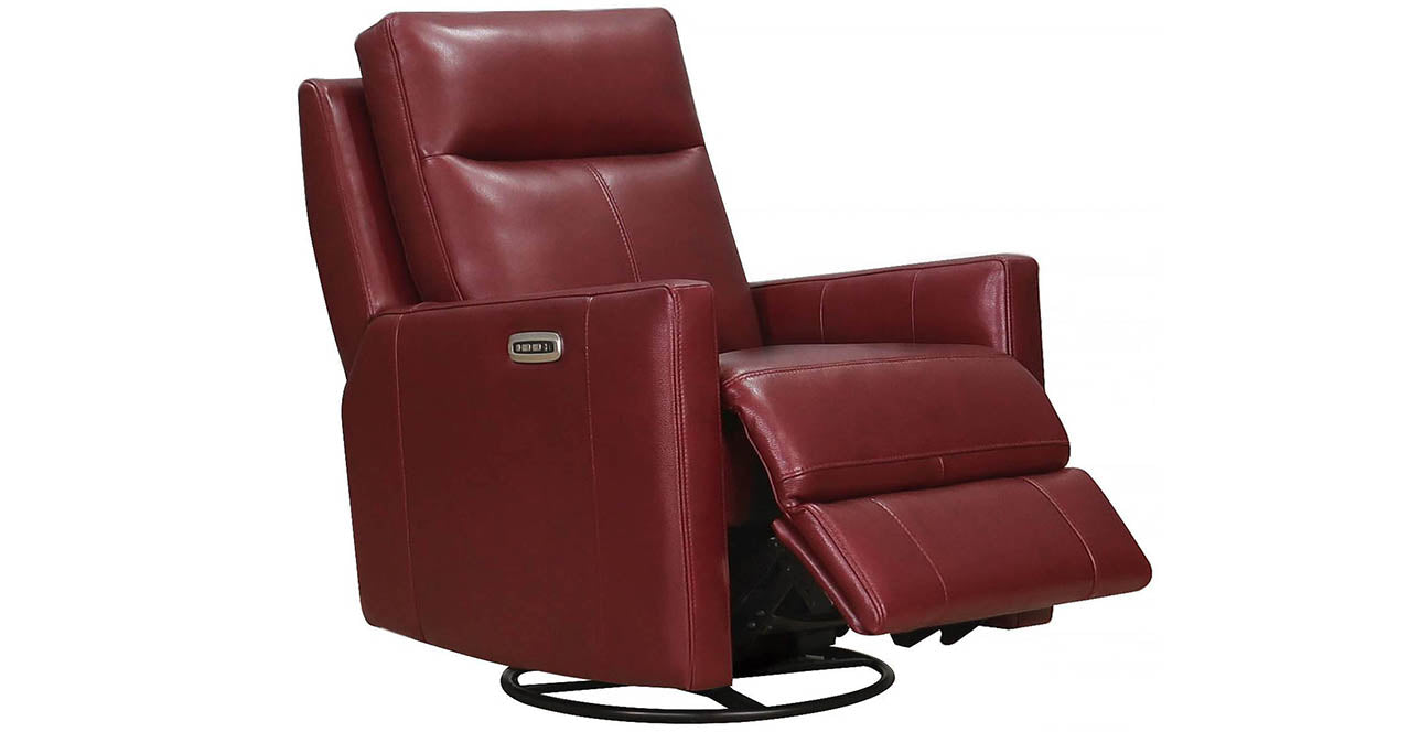 Vienna Power Headrest Swivel Rocker Leather Recliner