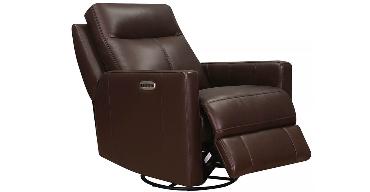 Vienna Power Headrest Swivel Rocker Leather Recliner