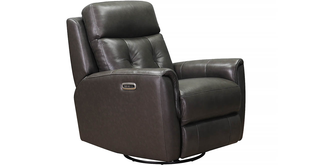 Torino Power Headrest Swivel Glider Leather Recliner