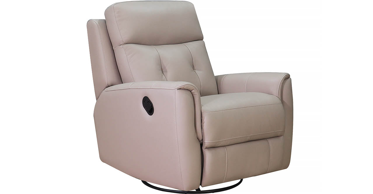 Torino Manual Swivel Glider Leather Recliner