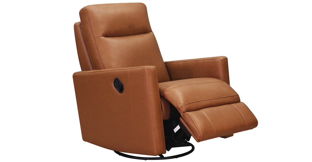 Ashby Manual Swivel Glider Leather Recliner