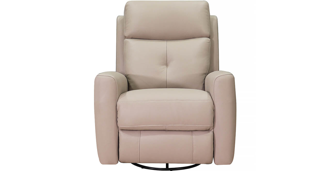 Sterling Power Headrest Swivel Glider Leather Recliner