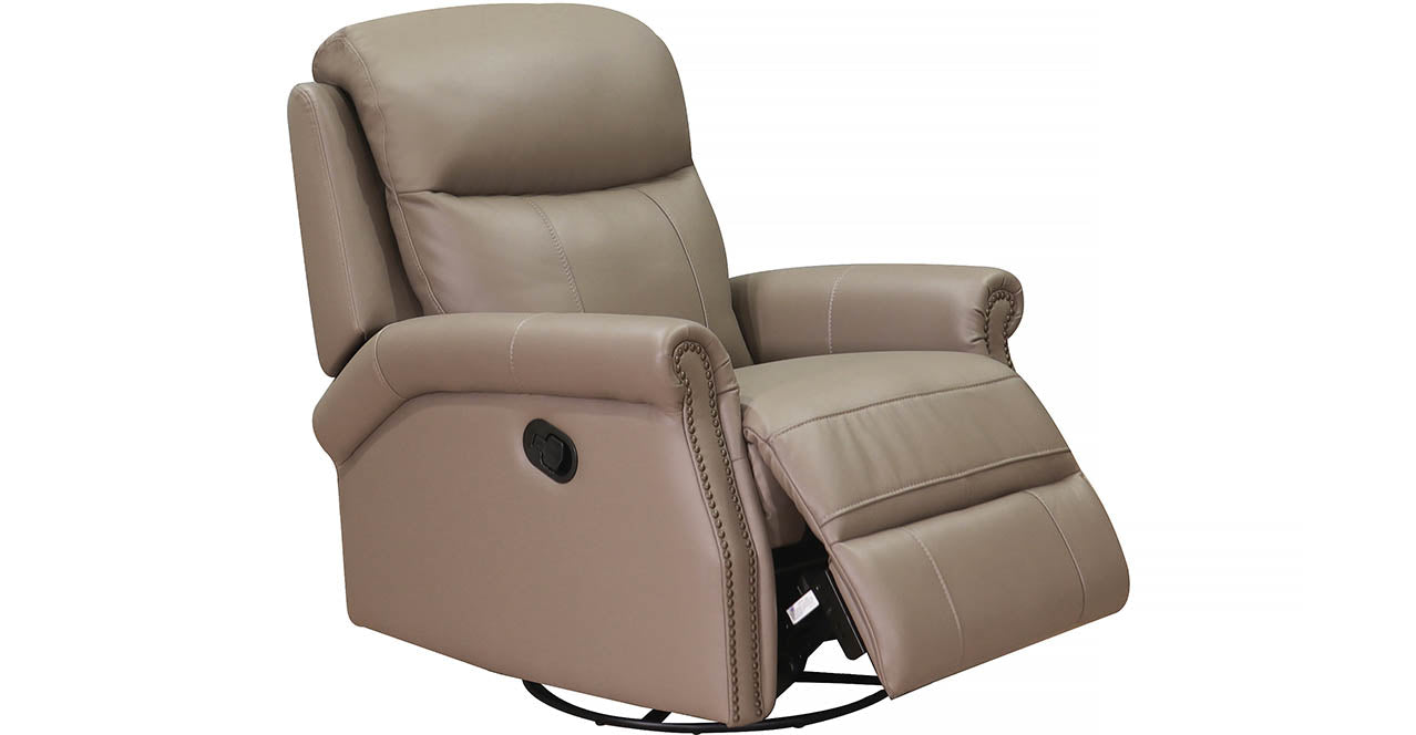 Royce Manual Swivel Glider Leather Recliner