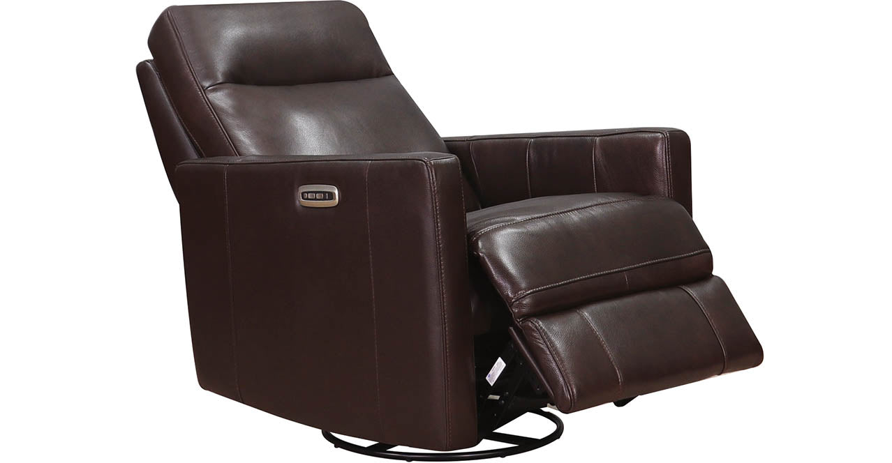 Ashby Power Headrest Swivel Rocker Leather Recliner