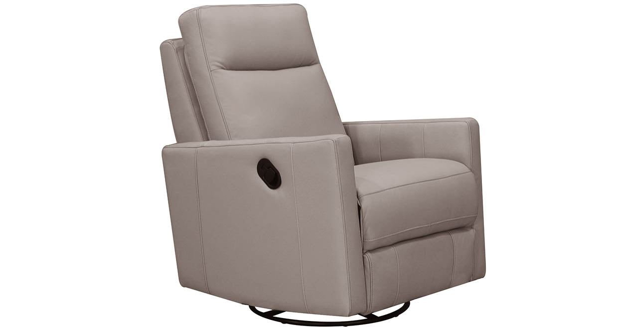 Ashby Manual Swivel Glider Leather Recliner