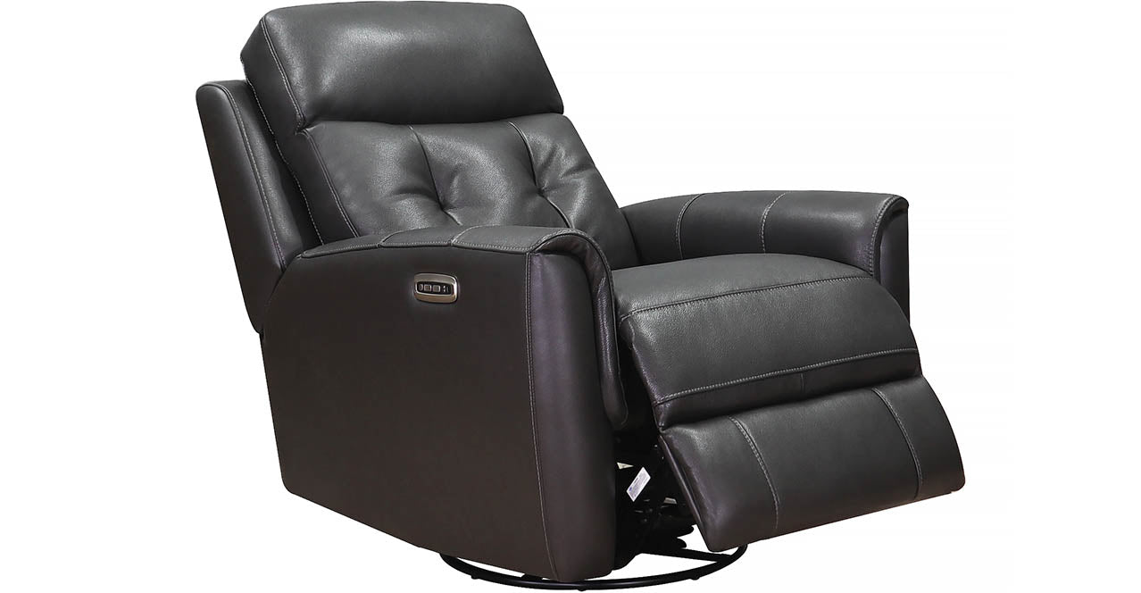 Torino Power Headrest Swivel Rocker Leather Recliner