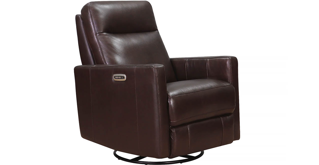 Ashby Power Headrest Swivel Rocker Leather Recliner