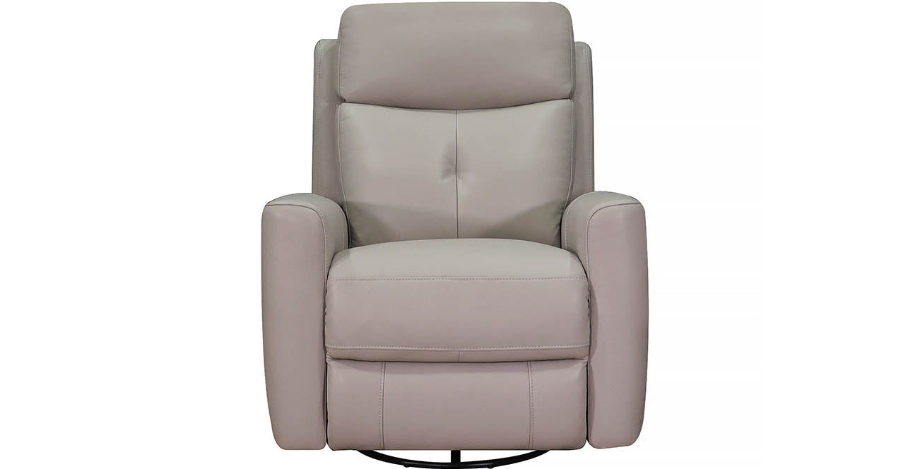 Sterling Power Headrest Swivel Glider Leather Recliner