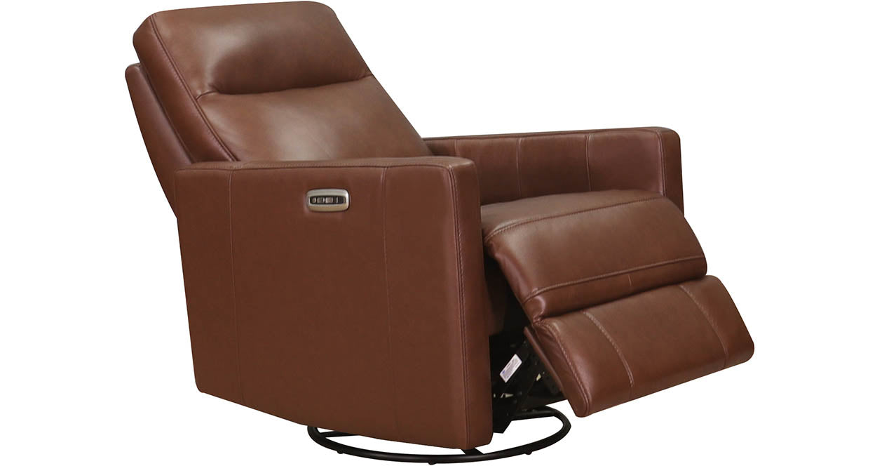 Ashby Power Headrest Swivel Rocker Leather Recliner