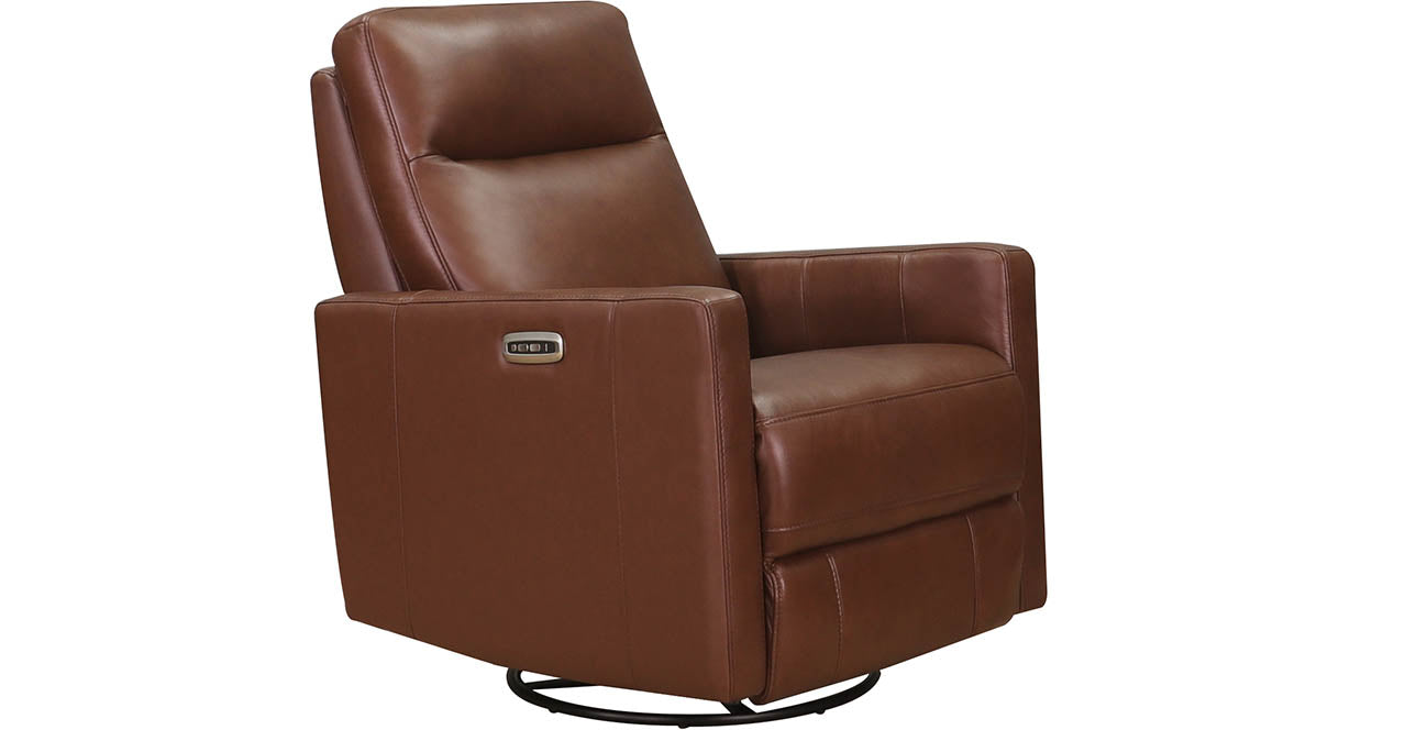 Ashby Power Headrest Swivel Rocker Leather Recliner