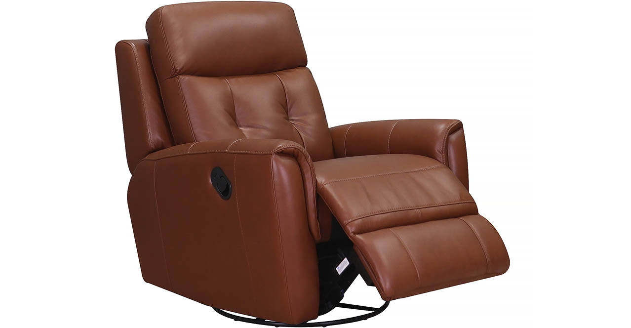 Torino Manual Swivel Rocker Leather Recliner