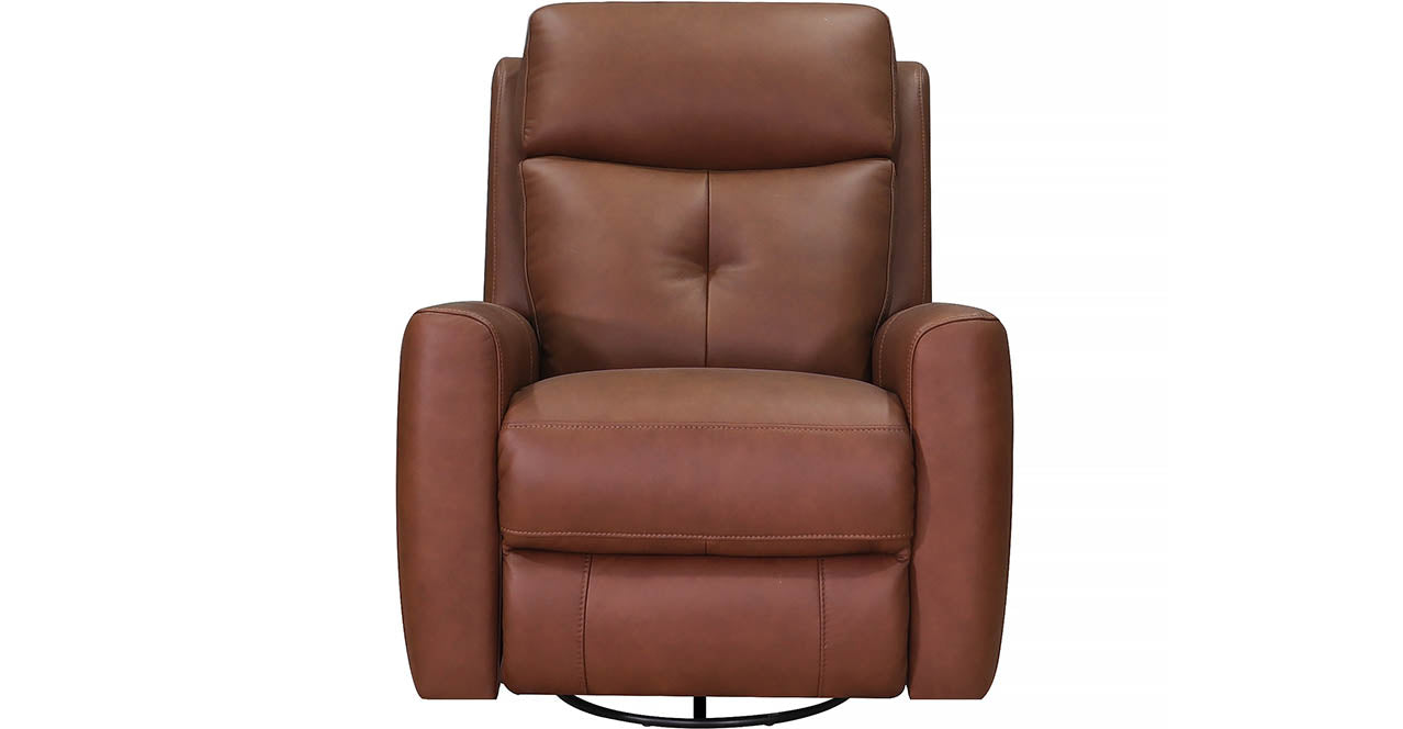 Sterling Power Headrest Swivel Glider Leather Recliner