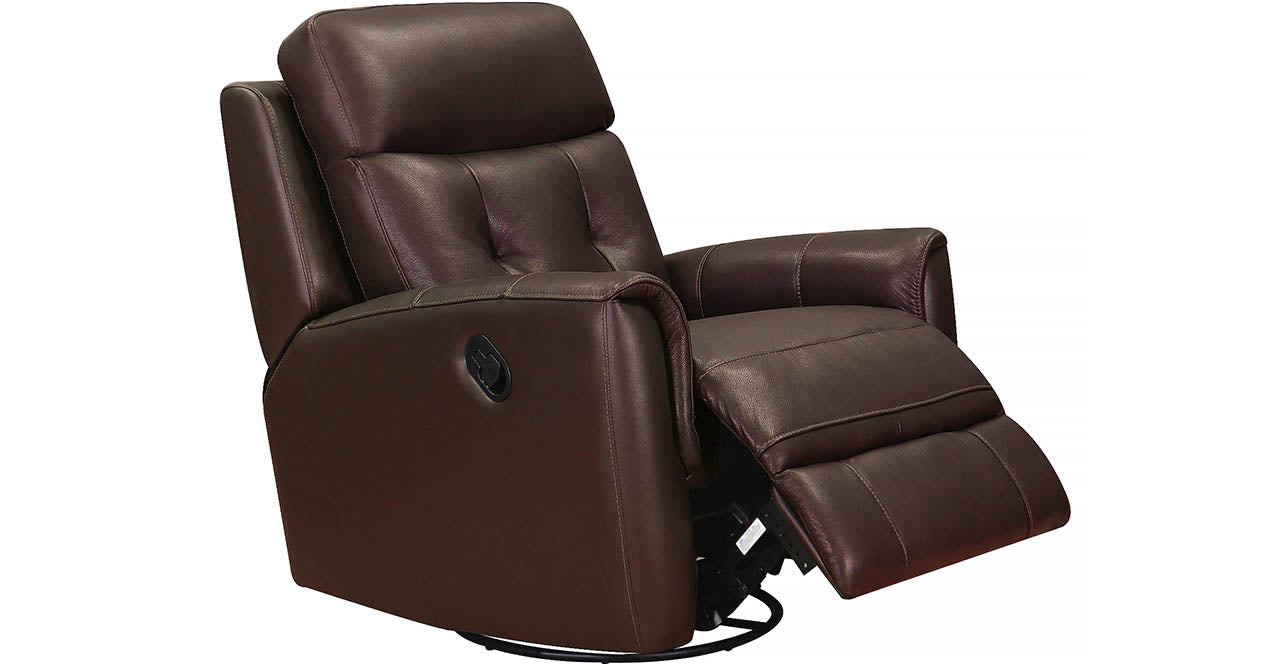 Torino Manual Swivel Rocker Leather Recliner