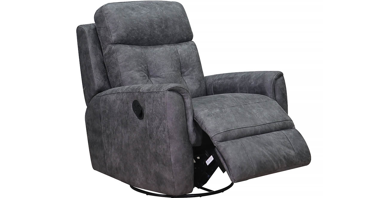 Torino Manual Swivel Rocker Leather Recliner