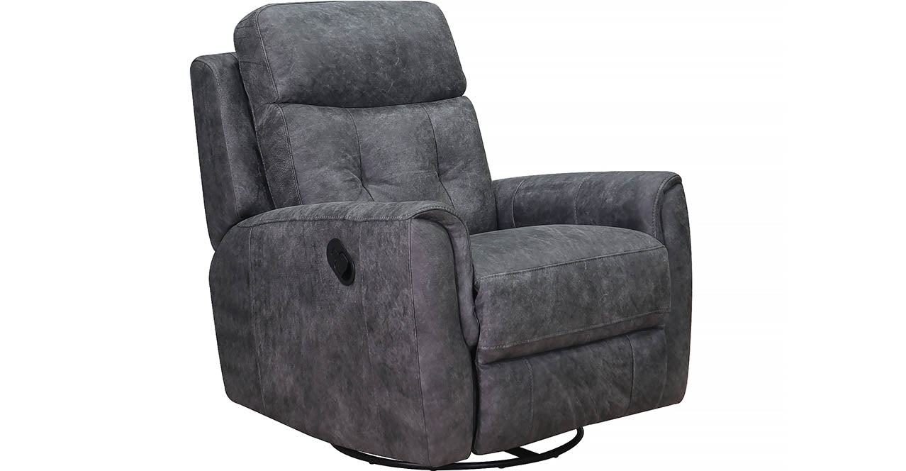 Torino Manual Swivel Rocker Leather Recliner