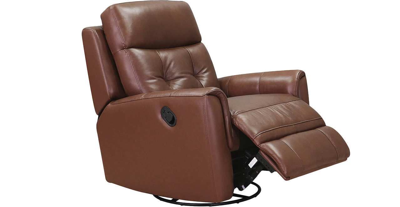 Torino Manual Swivel Rocker Leather Recliner