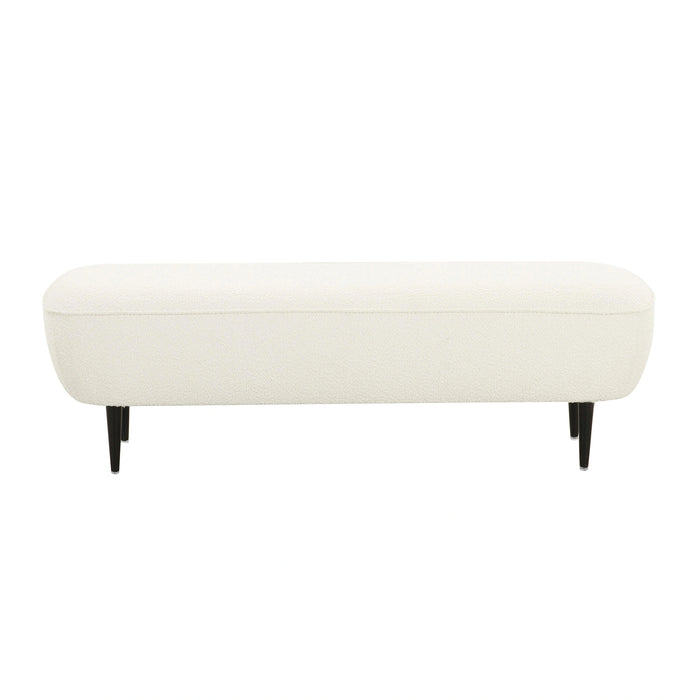 Denise 51" Cream Performance Boucle Bench