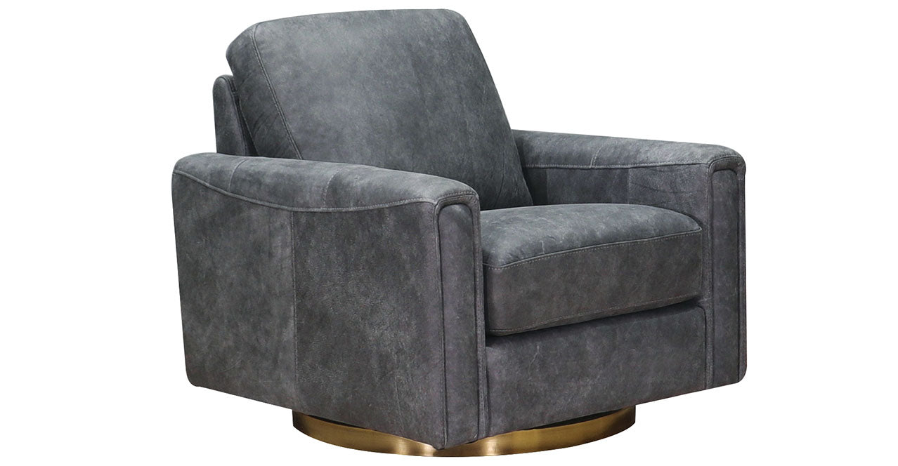 Hayward Swivel Leather Chair