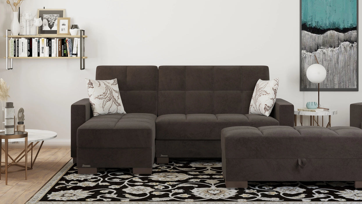 Ottomanson Armada Collection Upholstered Ottoman with Storage