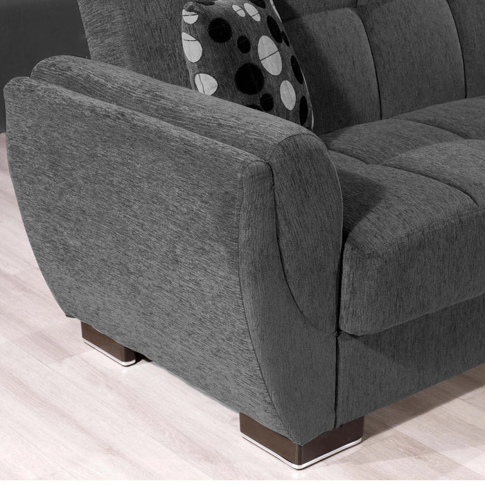Ottomanson Armada Air Collection Upholstered Convertible Loveseat with Storage