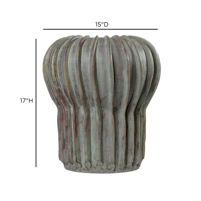 Visha Cream and Blue Terracotta Decorative Vase
