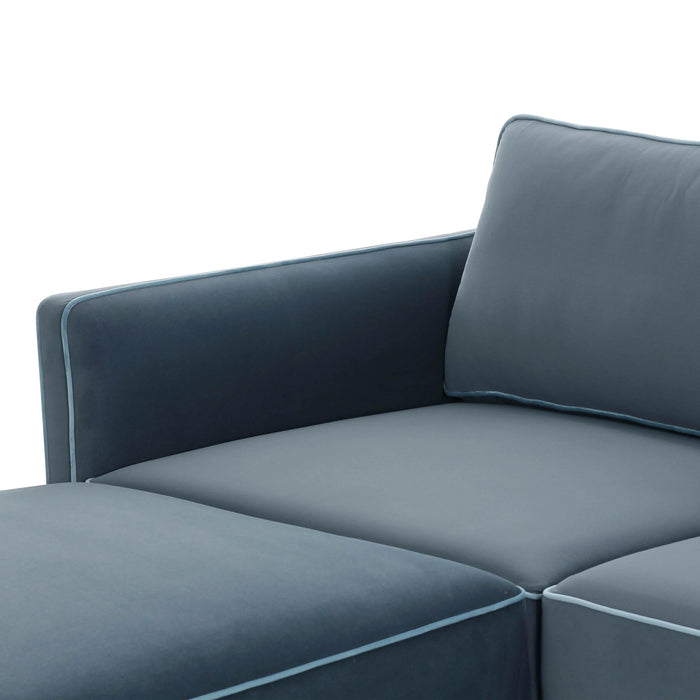 Willow 4-Piece Performance Velvet Modular Sectional
