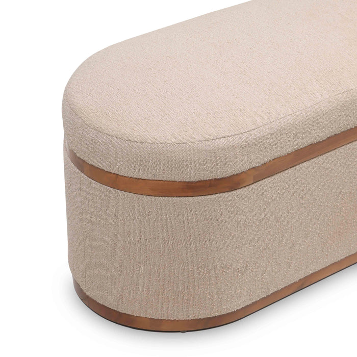 Olivier Oval Storage Ottoman