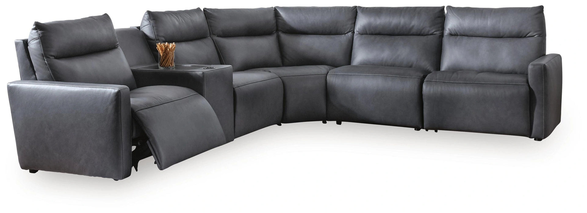 ModZ Power Reclining Sectional with Audio Console