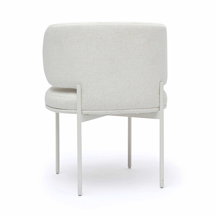 Maureen Cream Performance Upcycled Linen Dining Chair