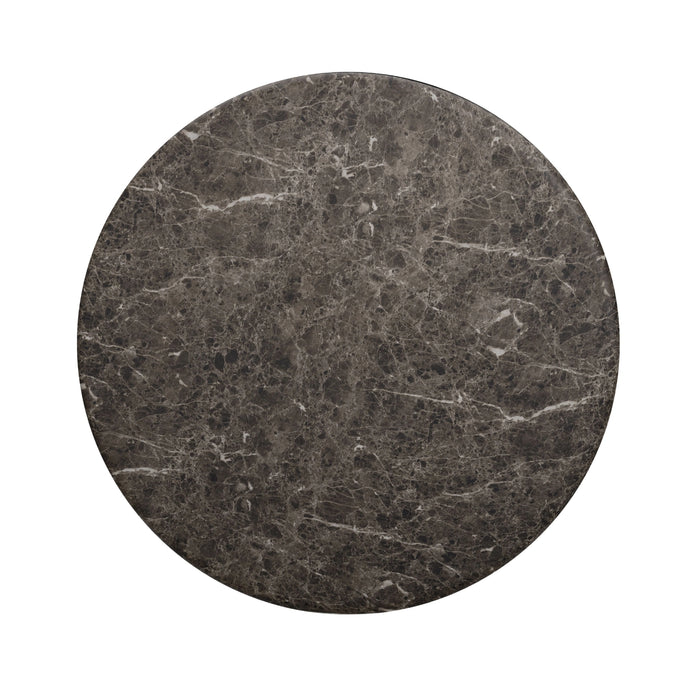 Cynthia 36" Faux Travertine Concrete Indoor/Outdoor Coffee Table