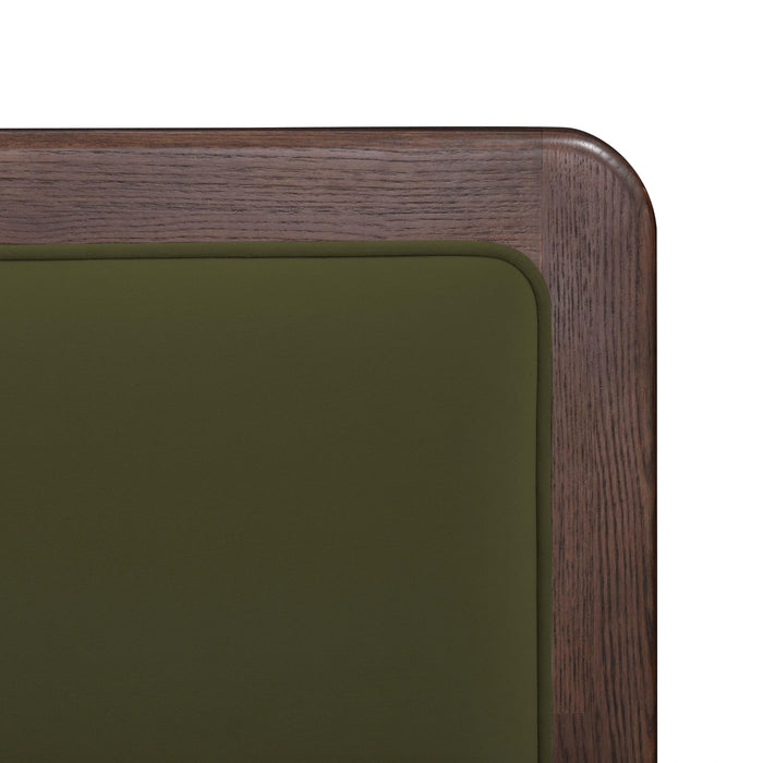 Hella Contract-Grade Velvet and Ash Wood Bed