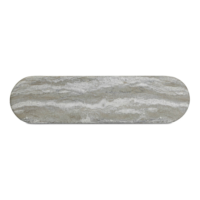 Hyre 59" Faux Stone Indoor/Outdoor Concrete Console Table